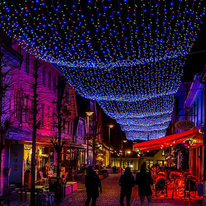 The display of LED light strin